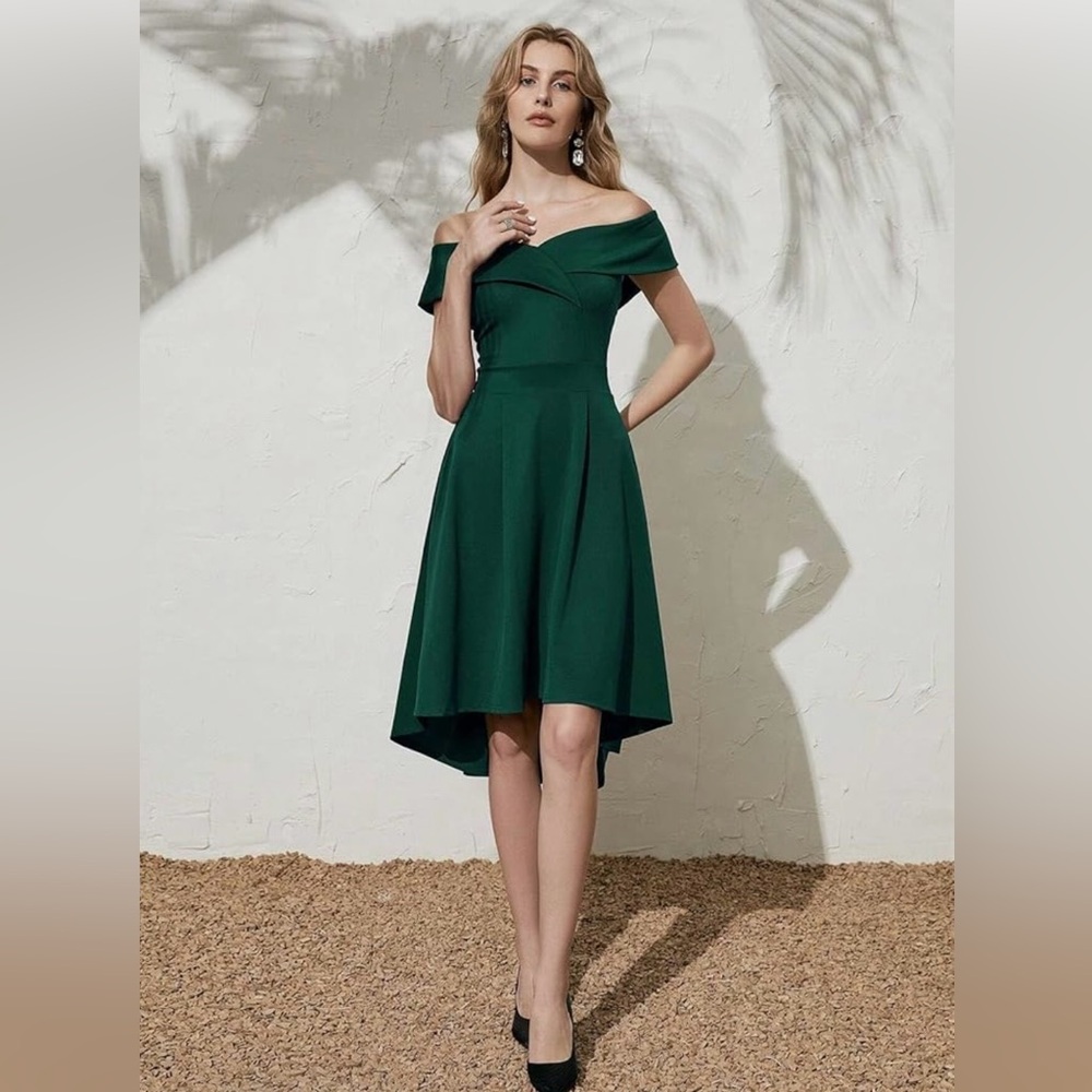 Premier Forest Green High Low Dress